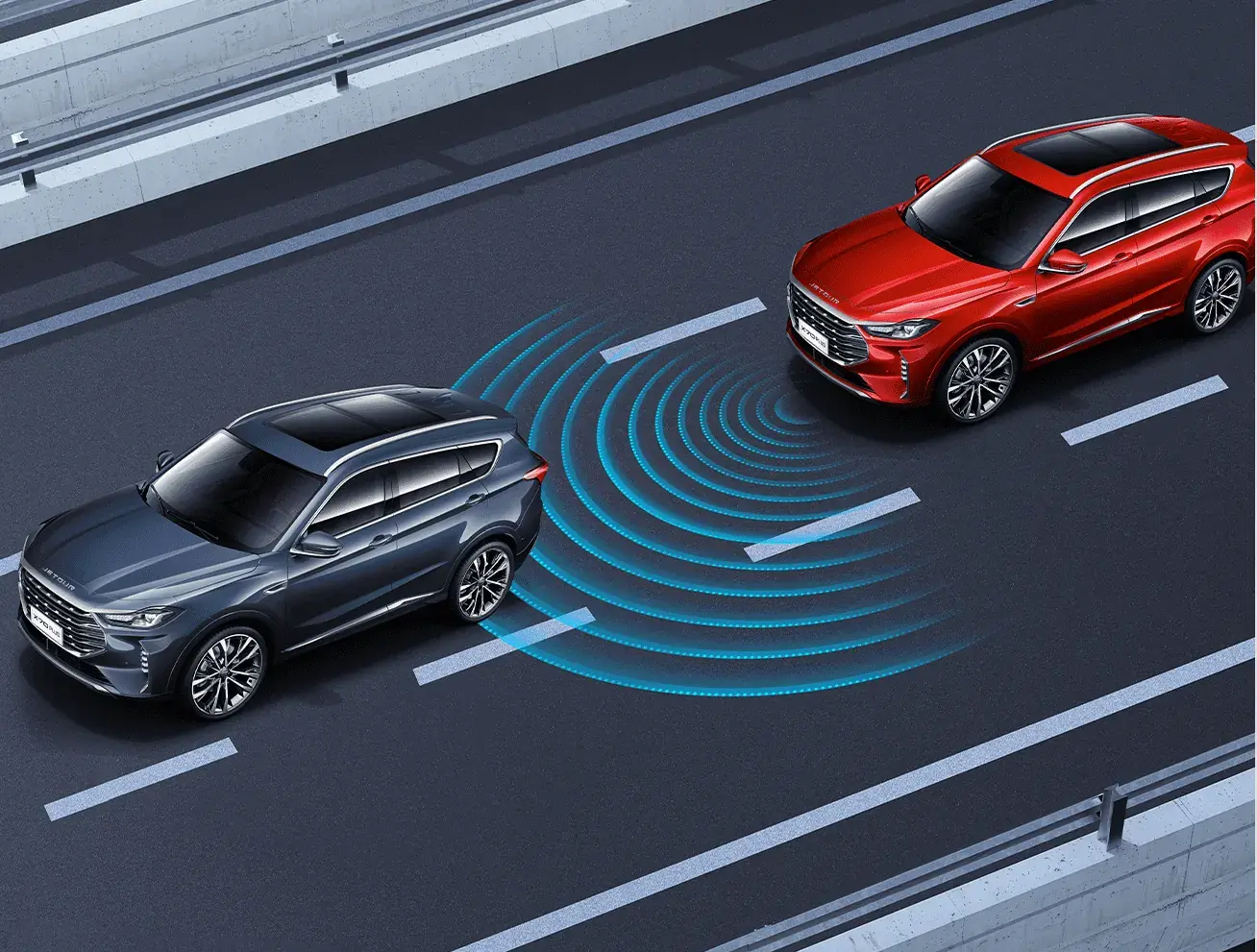Sistema ACC — Control crucero adaptativo en un SUV JETOUR