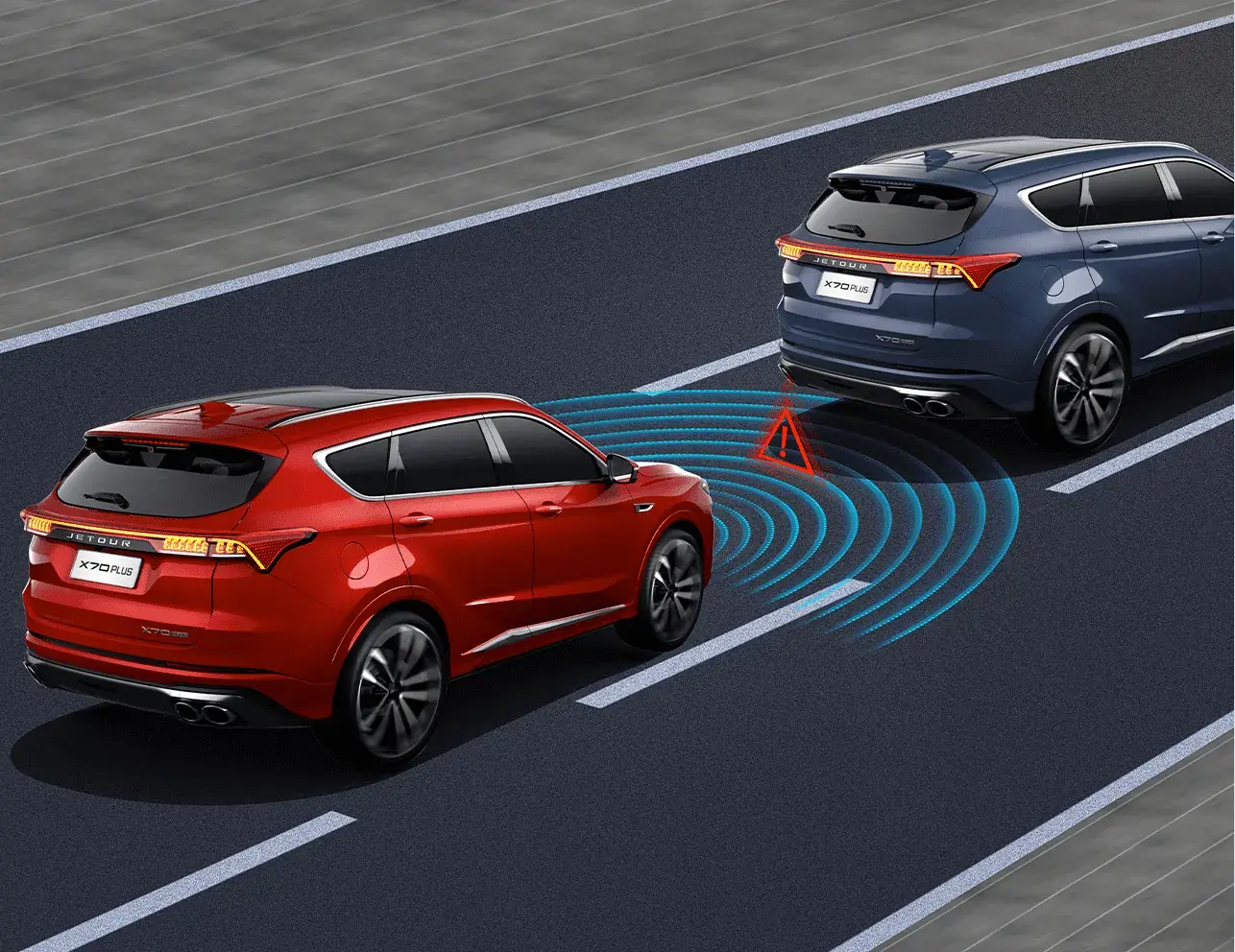 Sistema FCW — Advertencia de colisión frontal en un SUV JETOUR